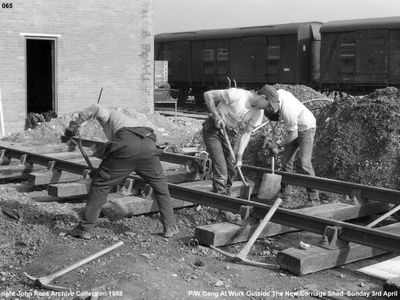 Carriage  Shed  Track  Laying   Sunday   3 rd  April  1988.JPG